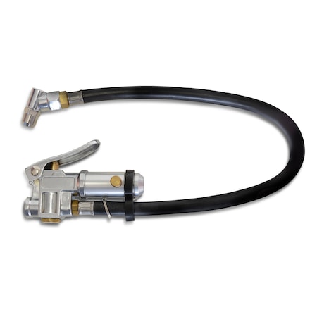 Steelman Air Inflator Body with 18" Reinforced Rubber Whip Hose and Quick Release Swivel Tip 97989